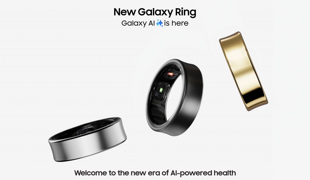 El nuevo Samsung Galaxy Ring, un dispositivo en forma de anillo que monitorea la salud, ya disponible en Australia, mostrando métricas de bienestar en tiempo real.
